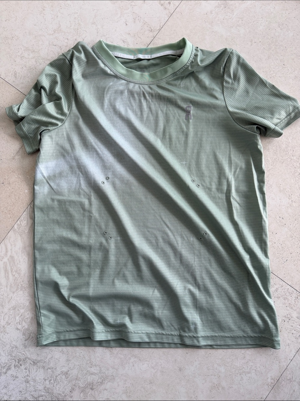 On Running Men's Light Sage Green Short Sleeve Performance Tee